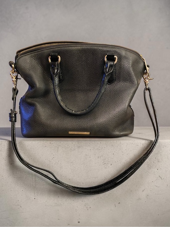 Brahmin Handbags - Brahmin Black Leather Satchel Handbag with Detachable Strap